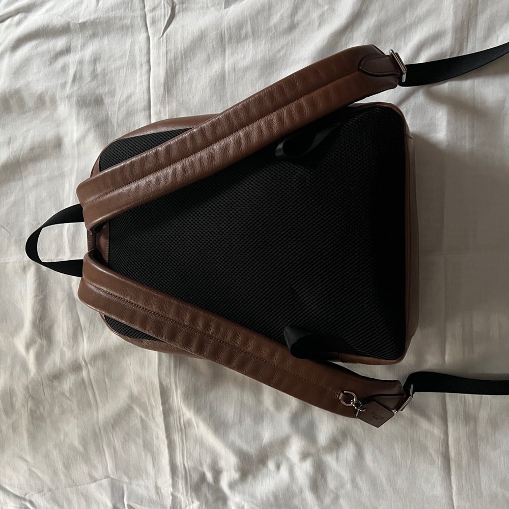 COACH Charles Brown leather Slim Backpack - Picture 8 of 13